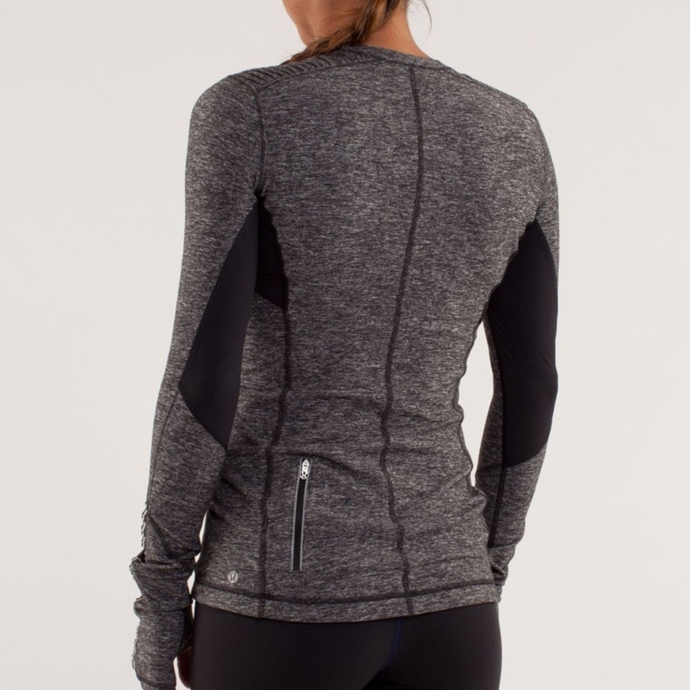 Lululemon Star Runner Long Sleeve- Grey & Black - Picture 2 of 7